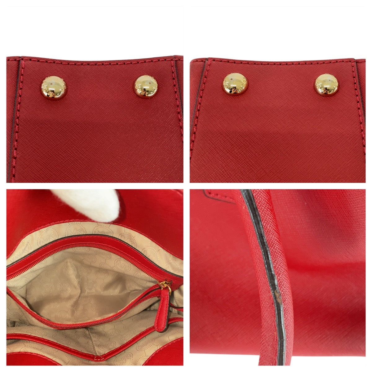 21221
Michael Kors マイケルコース レッド ゴールド金具 レザー AP1212 ハンドバッグ ショルダーバッグ 2way レディース AB8