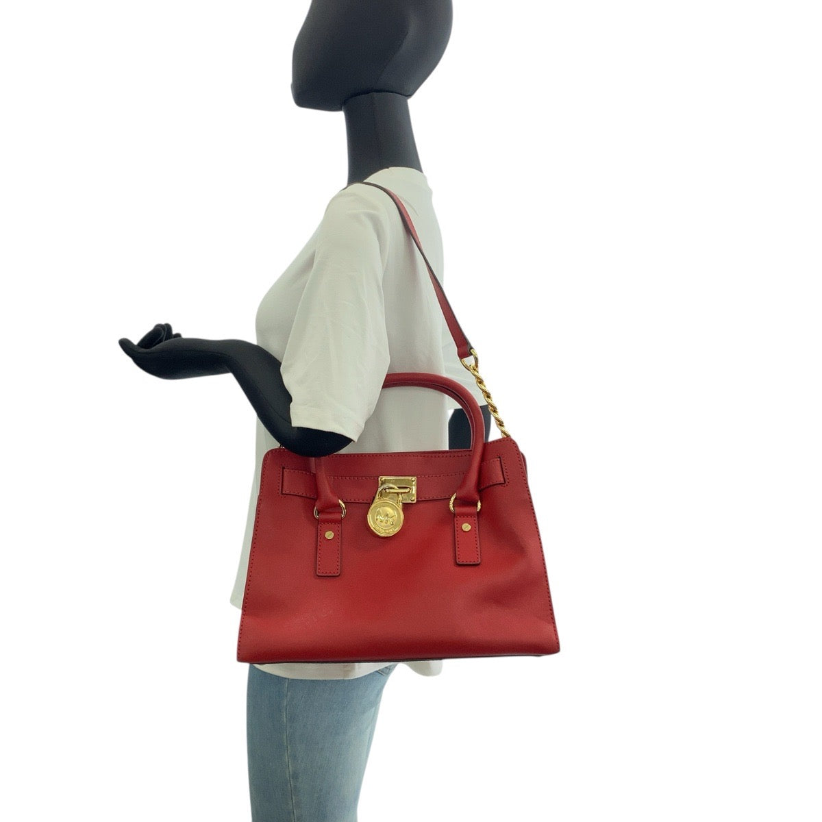 21221
Michael Kors マイケルコース レッド ゴールド金具 レザー AP1212 ハンドバッグ ショルダーバッグ 2way レディース AB8