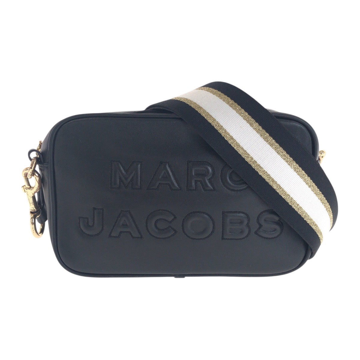 21222
MARC JACOBS マークジェイコブス ブラック 黒 ゴールド金具 レザー M0014465065 ショルダーバッグ ポシェット レディース ABP12