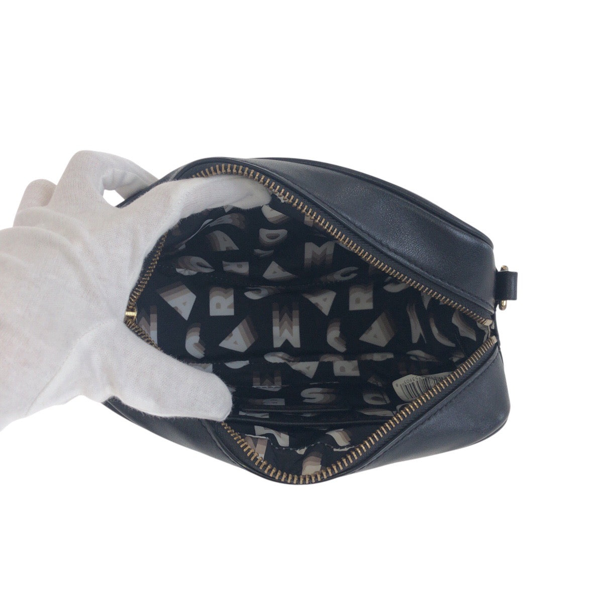 21222
MARC JACOBS マークジェイコブス ブラック 黒 ゴールド金具 レザー M0014465065 ショルダーバッグ ポシェット レディース ABP12