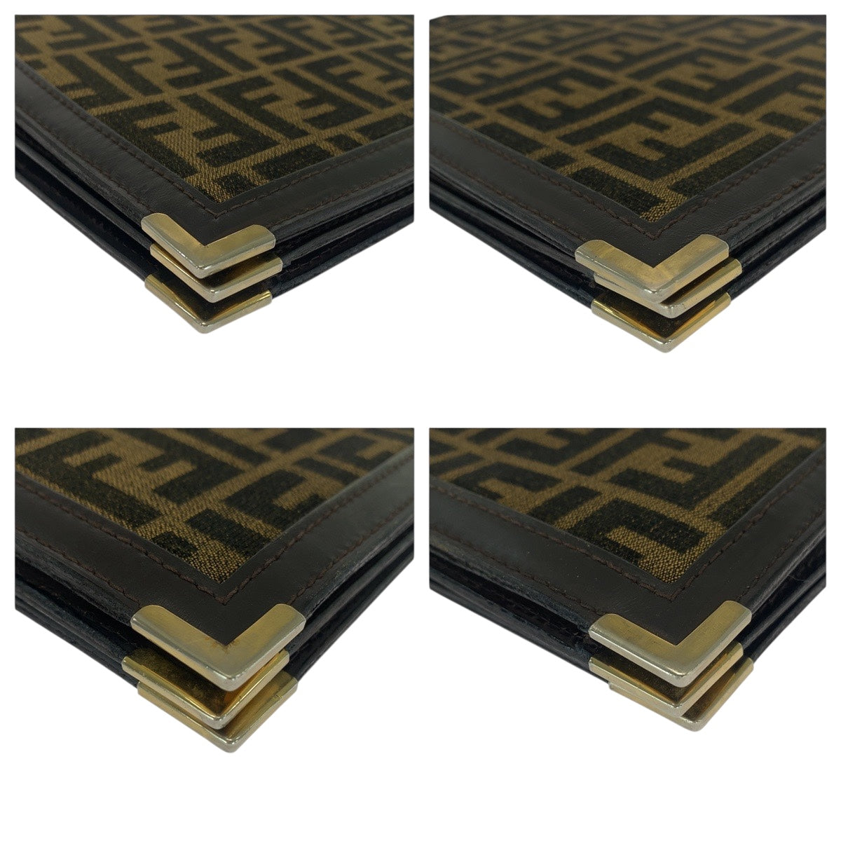 21224
FENDI フェンディ ヴィンテージ ズッカ柄 ブラウン ゴールド金具 キャンバス / レザー ショルダーバッグ ポシェット レディース ABP30