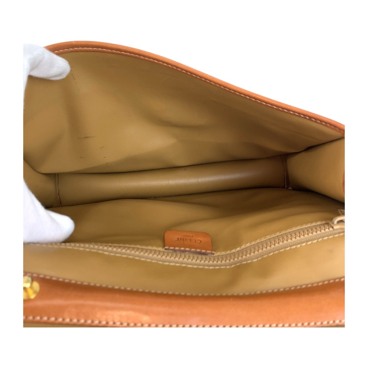 21225
CELINE セリーヌ マカダム ブラウン ゴールド金具 PVC / レザー M07 クラッチバッグ セカンドバッグ メンズ ABP11