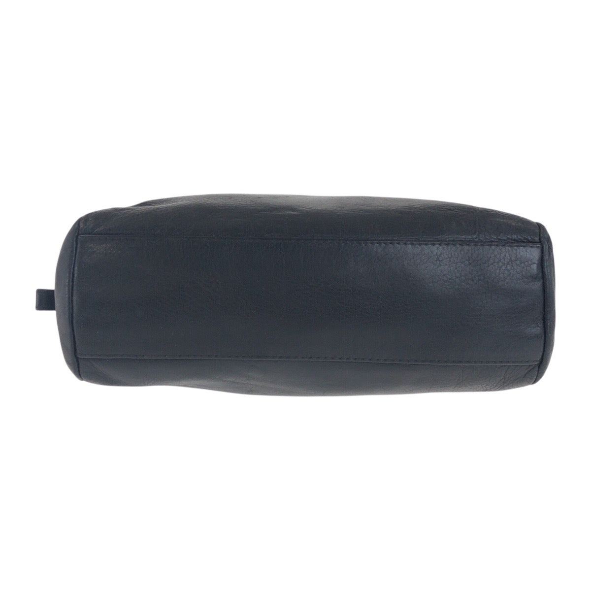 21226
PRADA プラダ 三角ロゴプレート ブラック 黒 シルバー金具 レザー ポーチ メイクポーチ 男女兼用 レディース ABP14