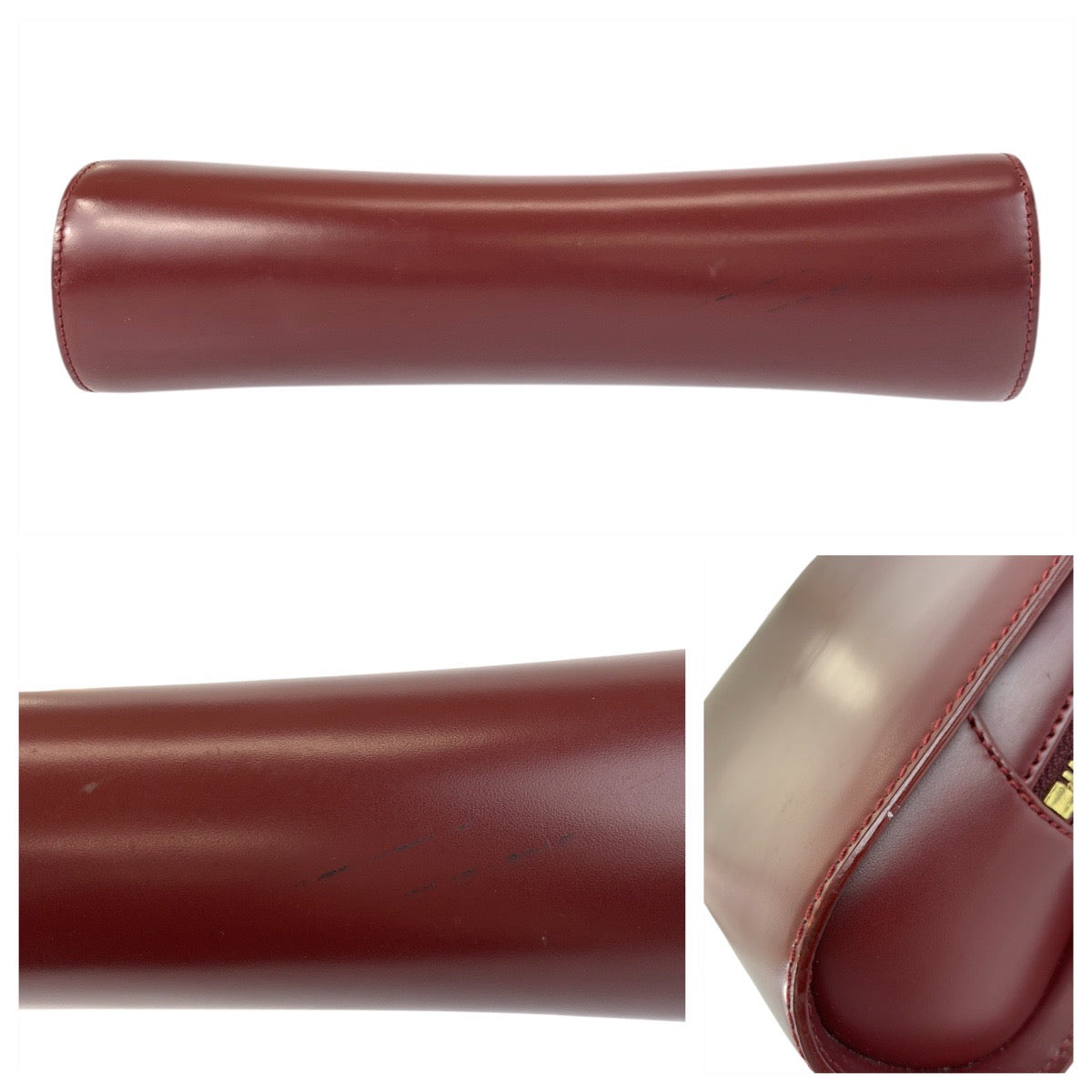 21227
CARTIER カルティエ マストライン ボルドー ゴールド金具 レザー クラッチバッグ レディース AB15