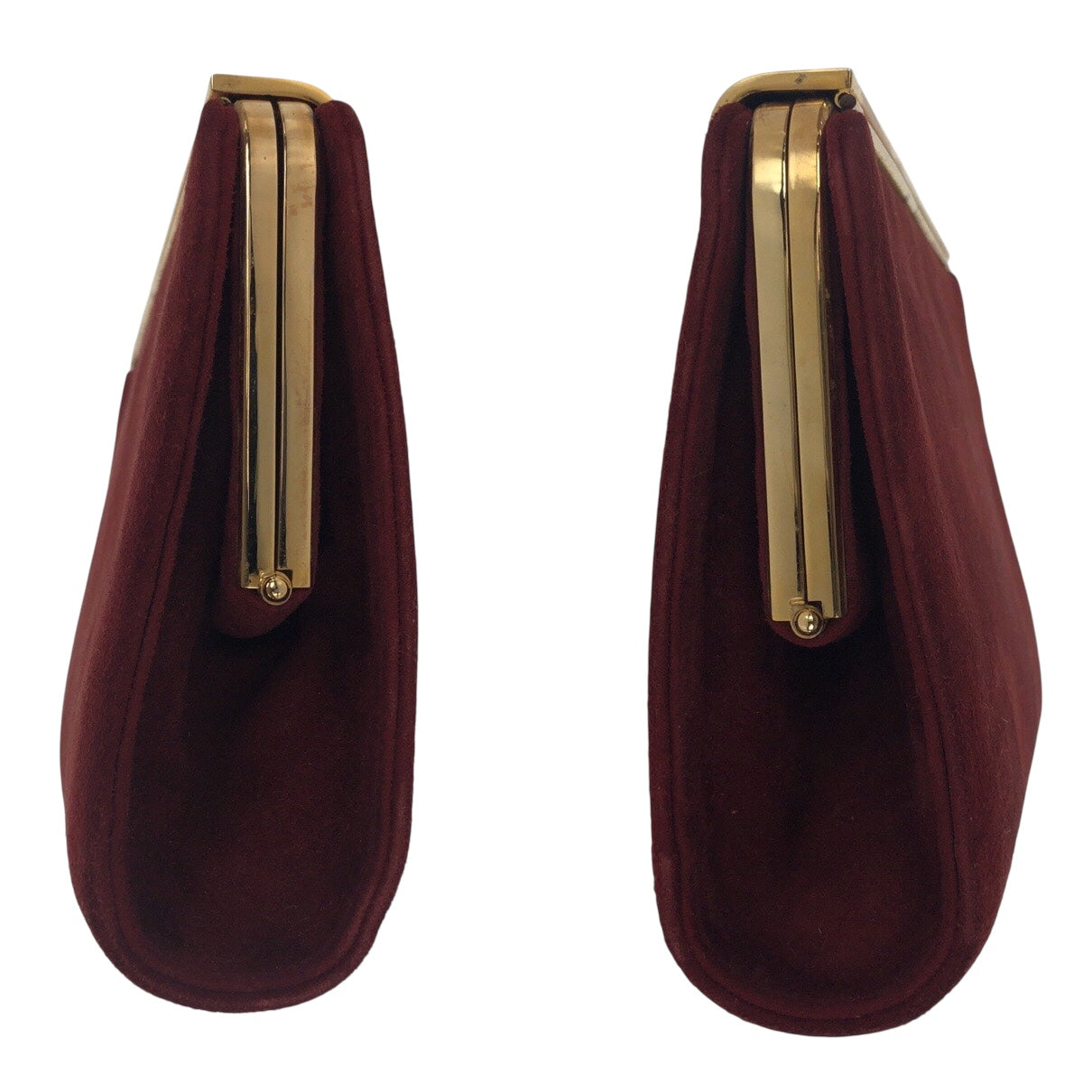 21232
GUCCI グッチ ヴィンテージ インターロッキング ワインレッド ボルドー ゴールド金具 スウェード / レザー クラッチバッグ セカンドバッグ レディース A28