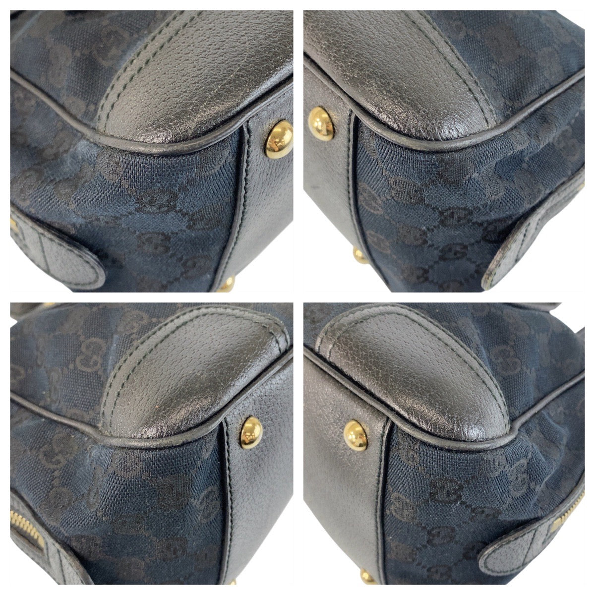 21234
GUCCI グッチ シェリーライン プリンシー ブラック 黒 ゴールド金具 GGキャンバス / レザー 161720 ショルダーバッグ ミニボストンバッグ レディース ABP36