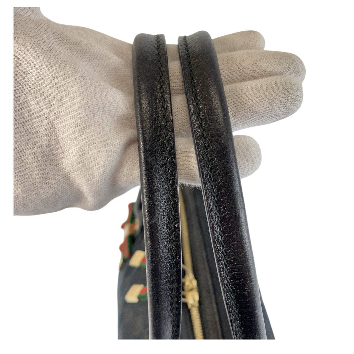 21234
GUCCI グッチ シェリーライン プリンシー ブラック 黒 ゴールド金具 GGキャンバス / レザー 161720 ショルダーバッグ ミニボストンバッグ レディース ABP36