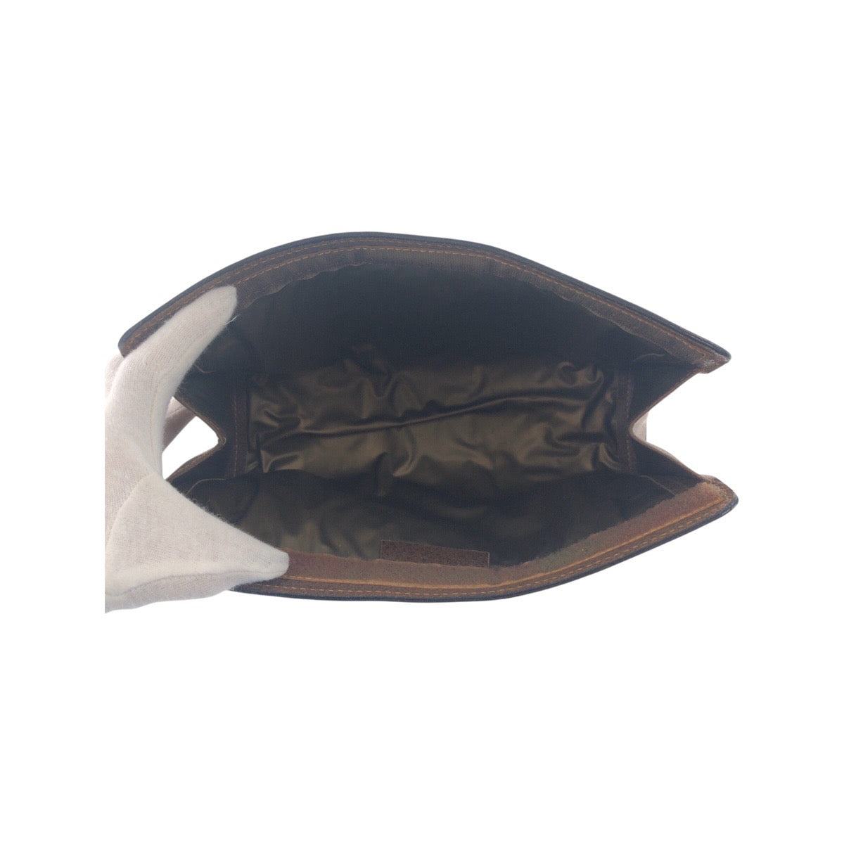 21237
GUCCI グッチ ヴィンテージ シェリーライン オールドグッチ ブラウン ベージュ GGスプリームキャンバス / レザー クラッチバッグ セカンドバッグ レディース AB21