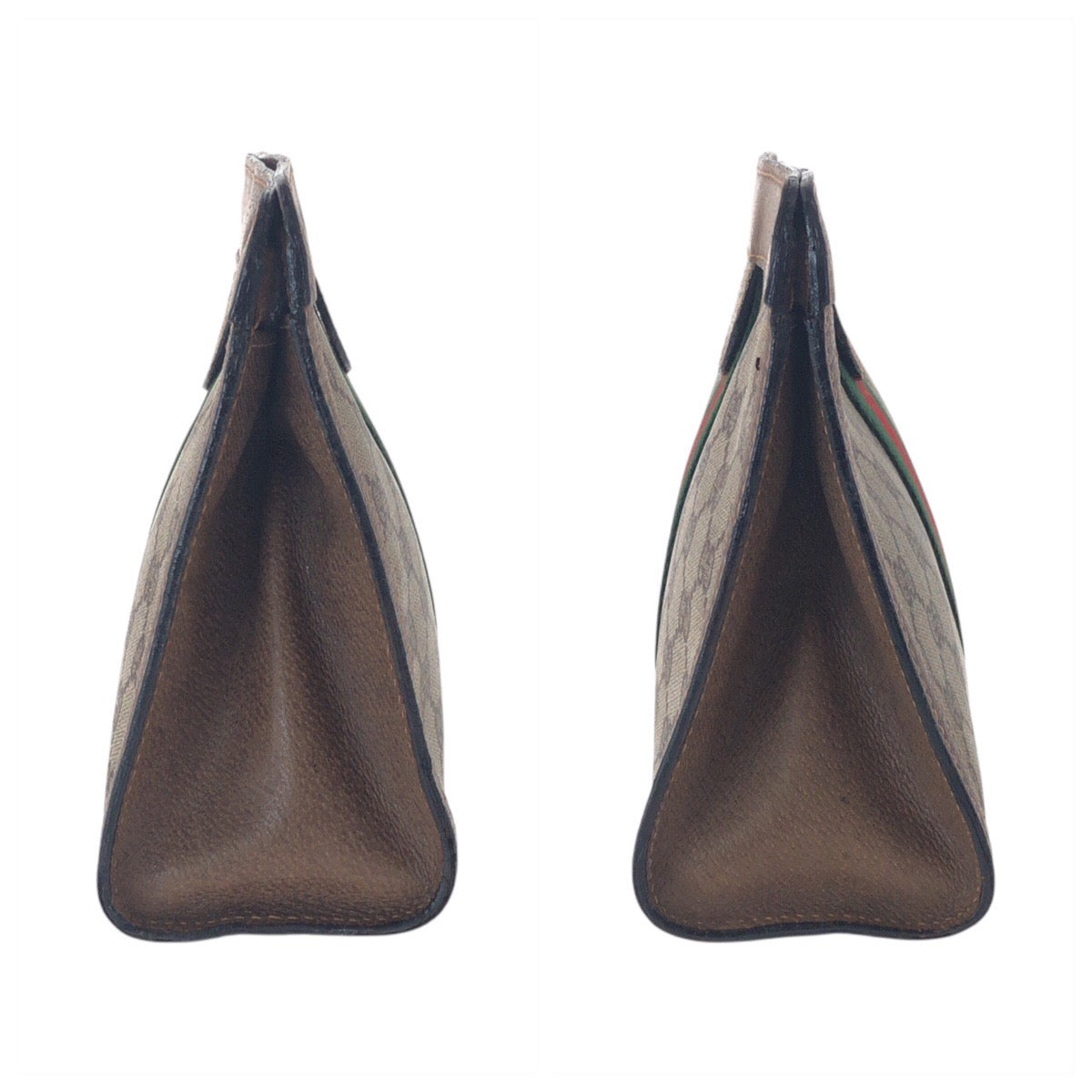 21237
GUCCI グッチ ヴィンテージ シェリーライン オールドグッチ ブラウン ベージュ GGスプリームキャンバス / レザー クラッチバッグ セカンドバッグ レディース AB21