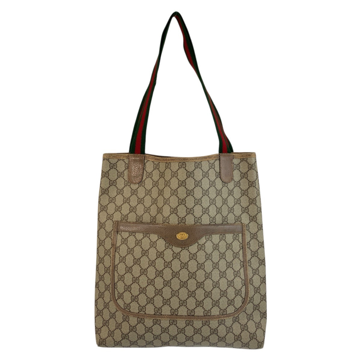 21238
GUCCI グッチ ヴィンテージ シェリーライン ベージュ ブラウン ゴールド金具 GGスプリームキャンバス / レザー 39 02 003 トートバッグ ショルダーバッグ レディース AB23