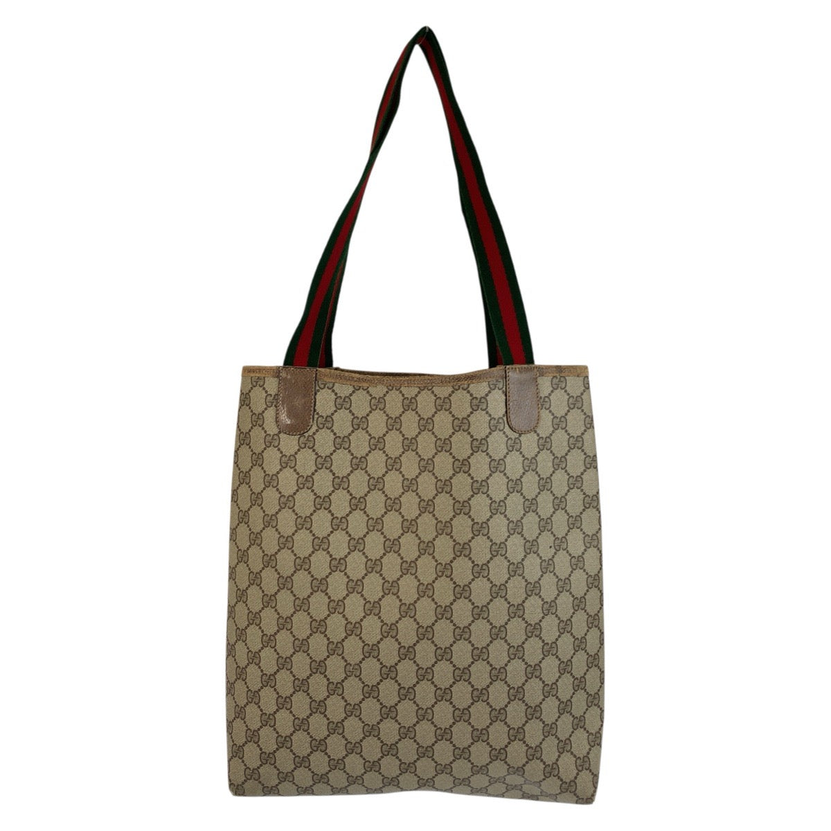 21238
GUCCI グッチ ヴィンテージ シェリーライン ベージュ ブラウン ゴールド金具 GGスプリームキャンバス / レザー 39 02 003 トートバッグ ショルダーバッグ レディース AB23