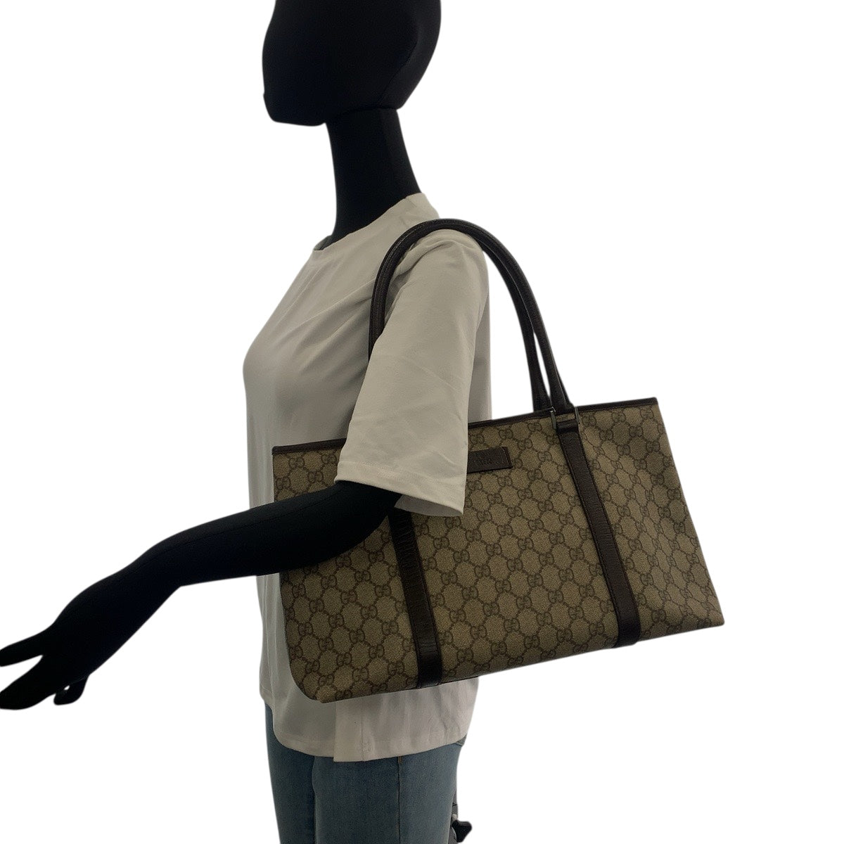 21239
GUCCI GG Supreme Canvas / Leather 114595 Tote Bag Shoulder Bag Women's AB30