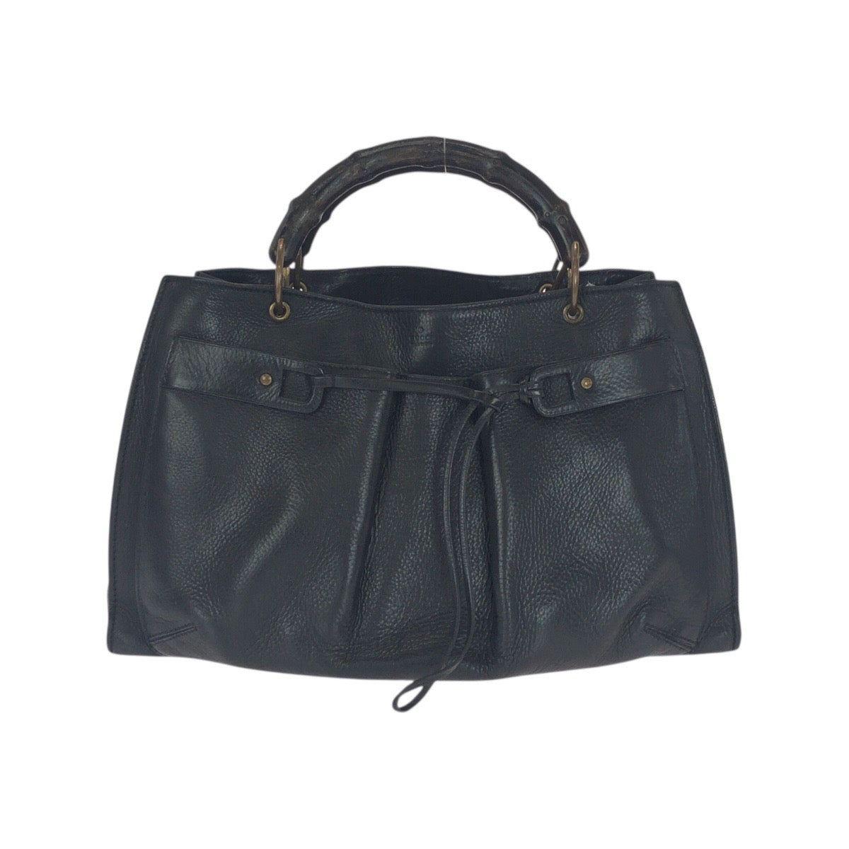 21241
GUCCI グッチ バンブー ブラック 黒 ゴールド金具 レザー / バンブー 109138 トートバッグ ハンドバッグ レディース AB30