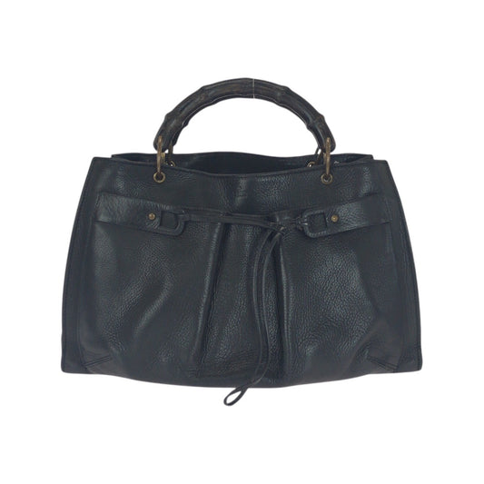 21241
GUCCI グッチ バンブー ブラック 黒 ゴールド金具 レザー / バンブー 109138 トートバッグ ハンドバッグ レディース AB30