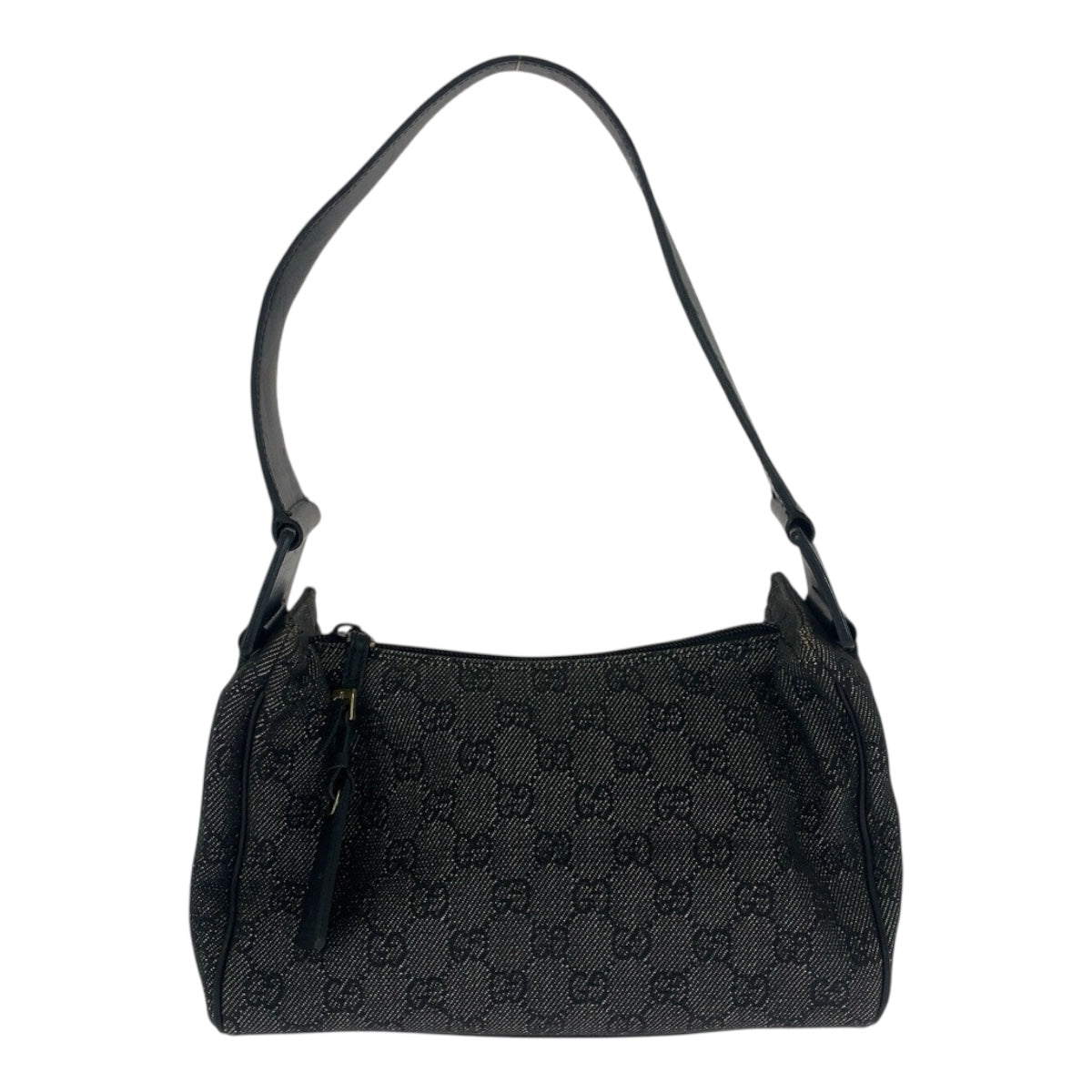 21244
GUCCI Grey Black GG Canvas / Leather 92699 Shoulder Bag Women's AB28