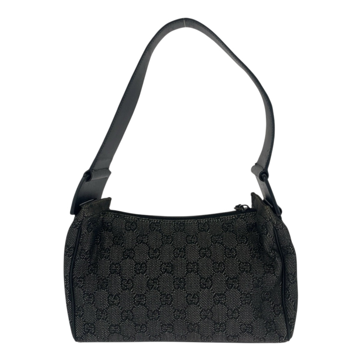 21244
GUCCI Grey Black GG Canvas / Leather 92699 Shoulder Bag Women's AB28