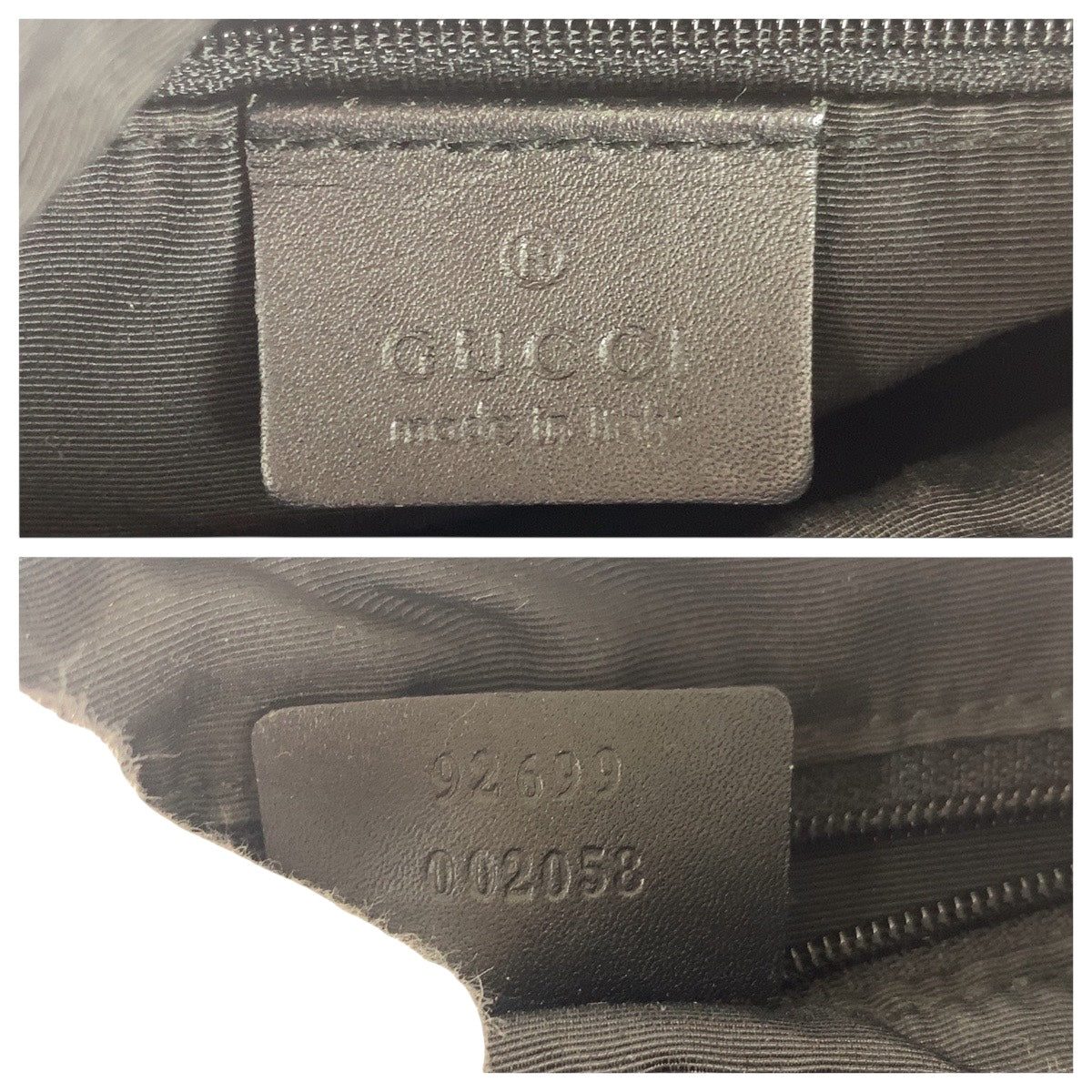 21244
GUCCI Grey Black GG Canvas / Leather 92699 Shoulder Bag Women's AB28