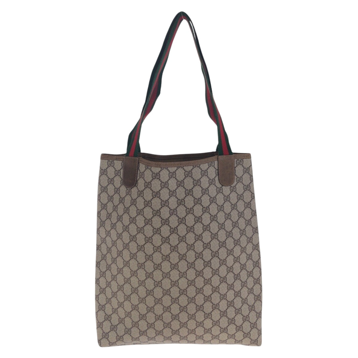 21247
GUCCI グッチ ヴィンテージ シェリーライン ベージュ ブラウン ゴールド金具 GGスプリームキャンバス / レザー 39 02 003 トートバッグ ショルダーバッグ レディース AB28