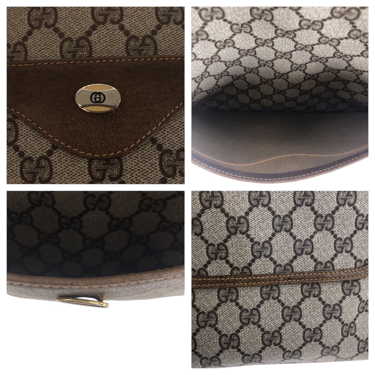 21247
GUCCI グッチ ヴィンテージ シェリーライン ベージュ ブラウン ゴールド金具 GGスプリームキャンバス / レザー 39 02 003 トートバッグ ショルダーバッグ レディース AB28
