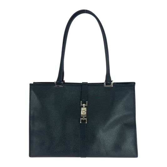 21248
GUCCI グッチ ジャッキー ブラック 黒 シルバー金具 レザー 002 1074 トートバッグ ショルダーバッグ レディース AB28