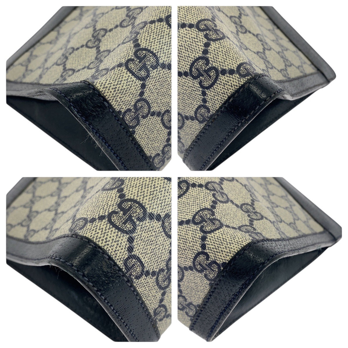 21249
GUCCI グッチ ヴィンテージ シェリーライン オールドグッチ ネイビー レッド GGスプリームキャンバス / レザー 89 01 002 クラッチバッグ セカンドバッグ レディース AB21