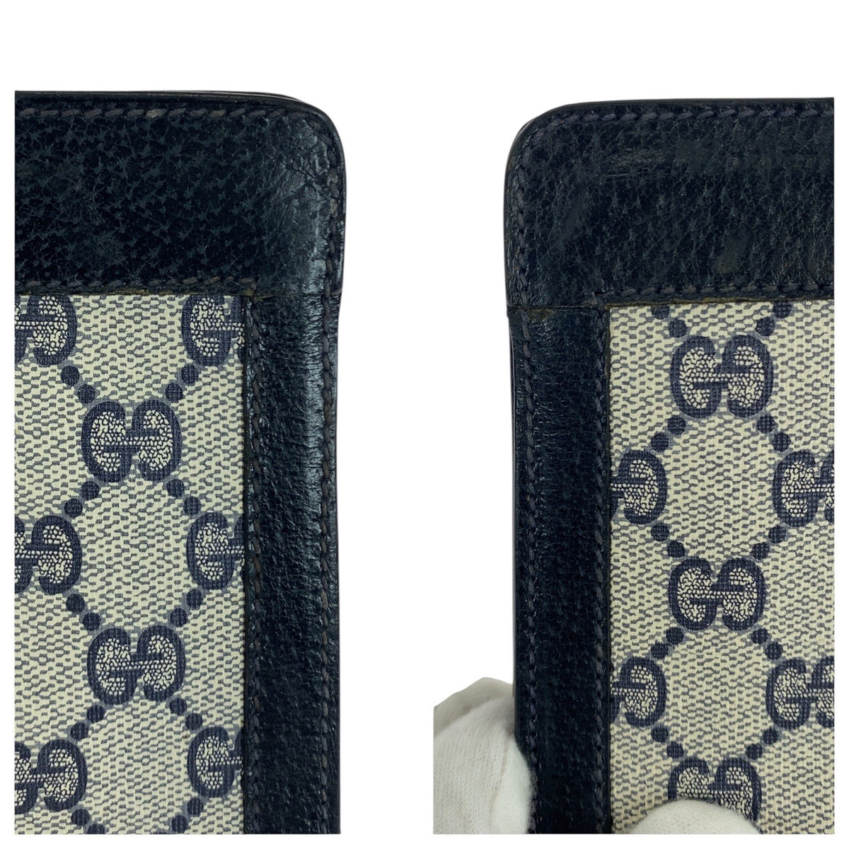 21249
GUCCI グッチ ヴィンテージ シェリーライン オールドグッチ ネイビー レッド GGスプリームキャンバス / レザー 89 01 002 クラッチバッグ セカンドバッグ レディース AB21