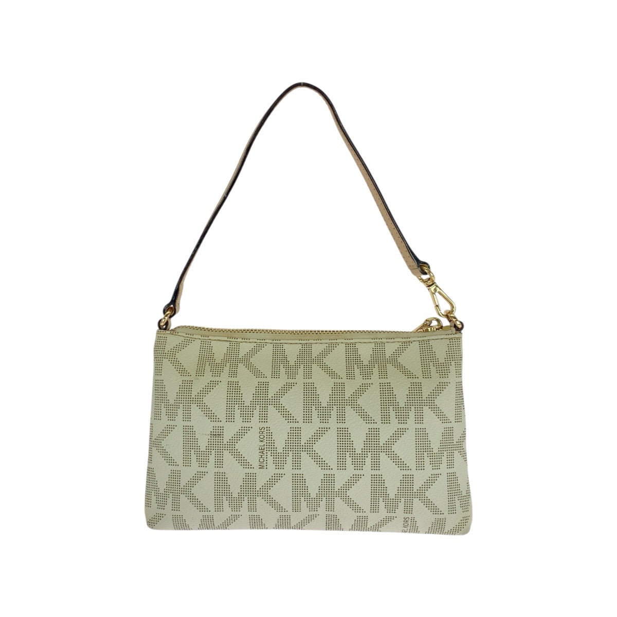 21252
Michael Kors マイケルコース オフホワイト ゴールド金具 PVC / レザー 35F1GJSW3B ハンドバッグ アクセサリーポーチ レディース ABP5