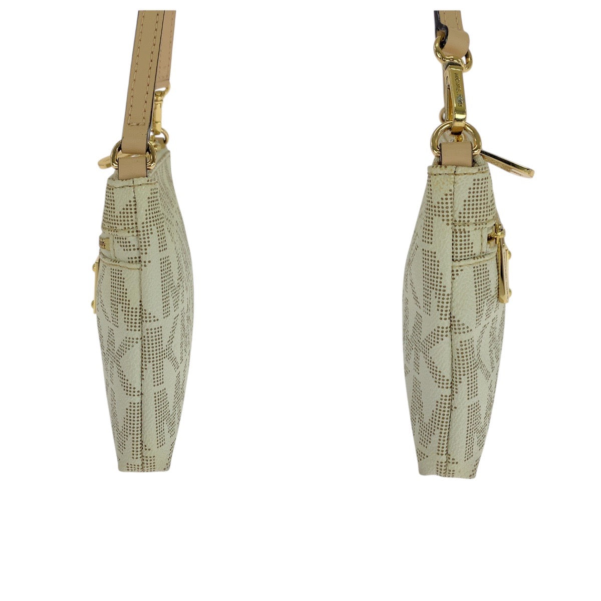 21252
Michael Kors マイケルコース オフホワイト ゴールド金具 PVC / レザー 35F1GJSW3B ハンドバッグ アクセサリーポーチ レディース ABP5