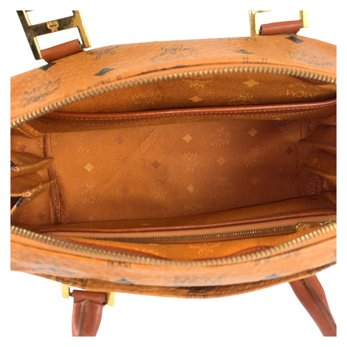 21254
MCM エム シー エム ヴィセトス ブラウン ゴールド金具 レザー ハンドバッグ ショルダーバッグ 2way レディース ABP21