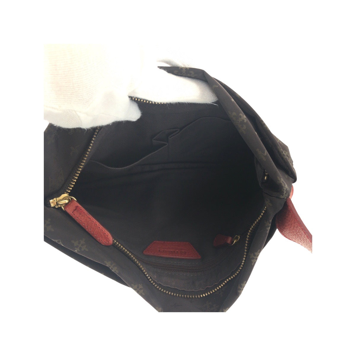 21256
russet ラシット ブラウン オレンジ シルバー金具 ナイロン / レザー ショルダーバッグ ポシェット レディース A7