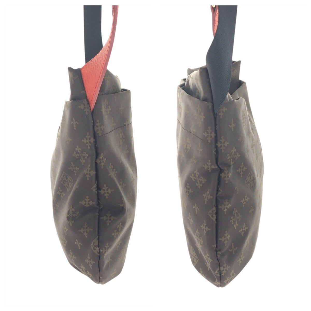 21256
russet ラシット ブラウン オレンジ シルバー金具 ナイロン / レザー ショルダーバッグ ポシェット レディース A7