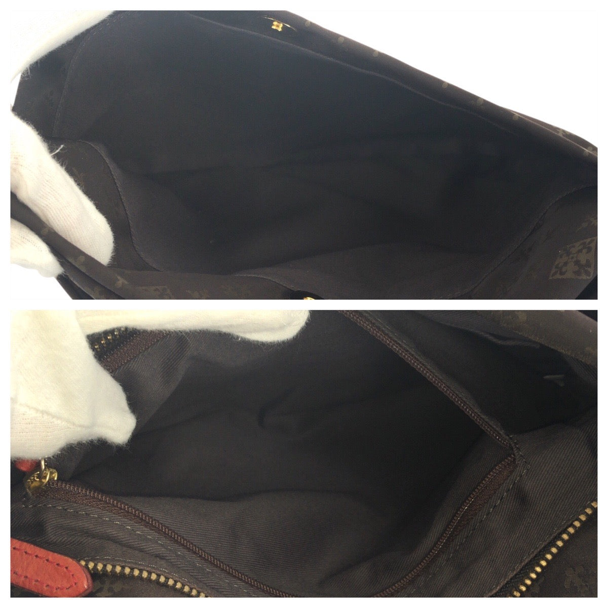 21256
russet ラシット ブラウン オレンジ シルバー金具 ナイロン / レザー ショルダーバッグ ポシェット レディース A7