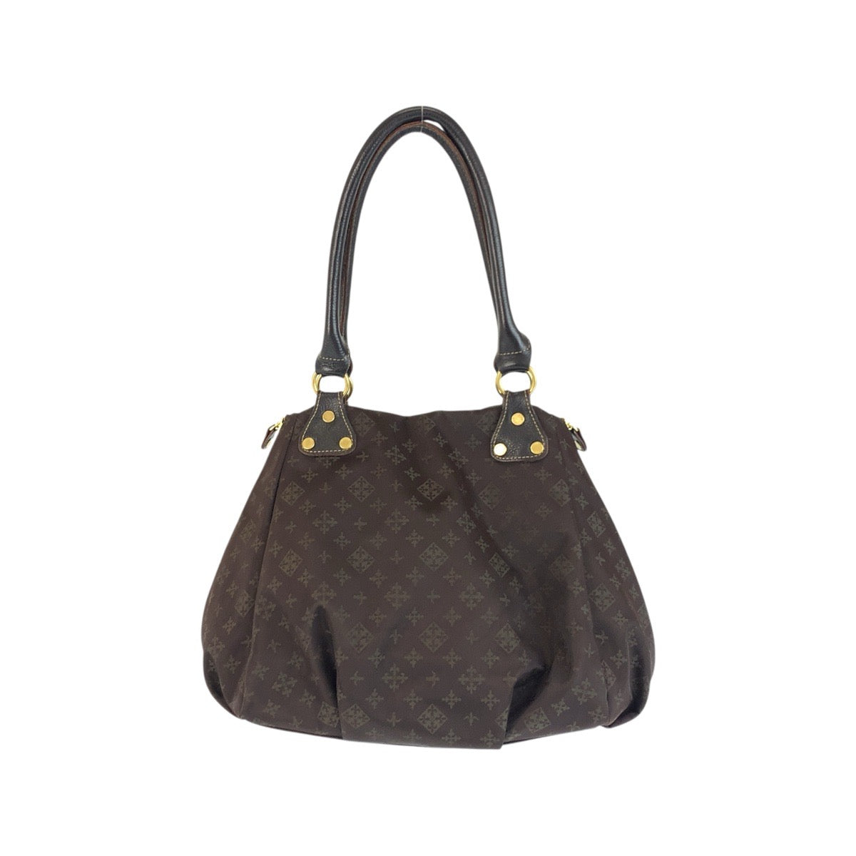 21257
russet ラシット ブラウン 茶 ゴールド金具 ナイロン / レザー トートバッグ ショルダーバッグ レディース A7