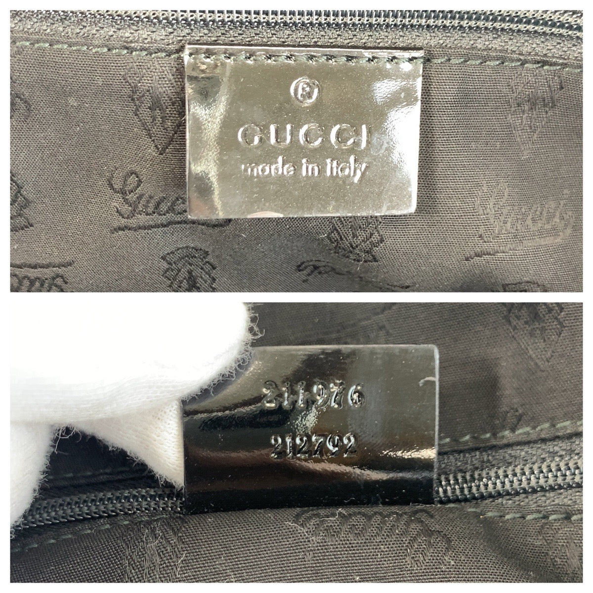 21260
GUCCI グッチ ベージュ ブラック 黒 ゴールド金具 GGキャンバス / レザー 211976 トートバッグ ショルダーバッグ レディース AB28