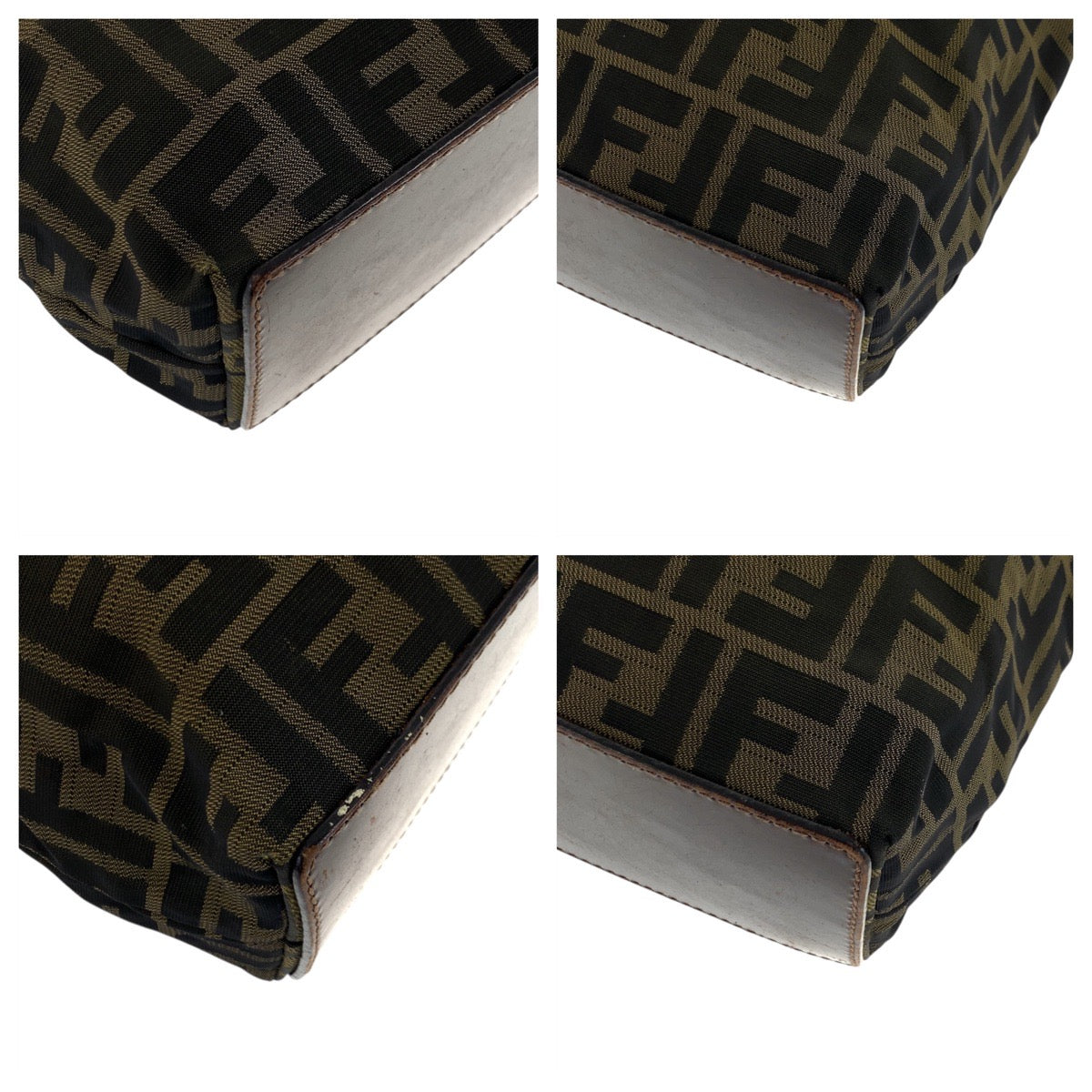 21261
FENDI フェンディ ズッカ ブラウン シルバー金具 キャンバス / レザー 2220 26598 008 ハンドバッグ レディース AB28