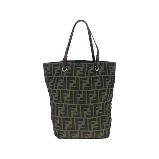 21261
FENDI フェンディ ズッカ ブラウン シルバー金具 キャンバス / レザー 2220 26598 008 ハンドバッグ レディース AB28