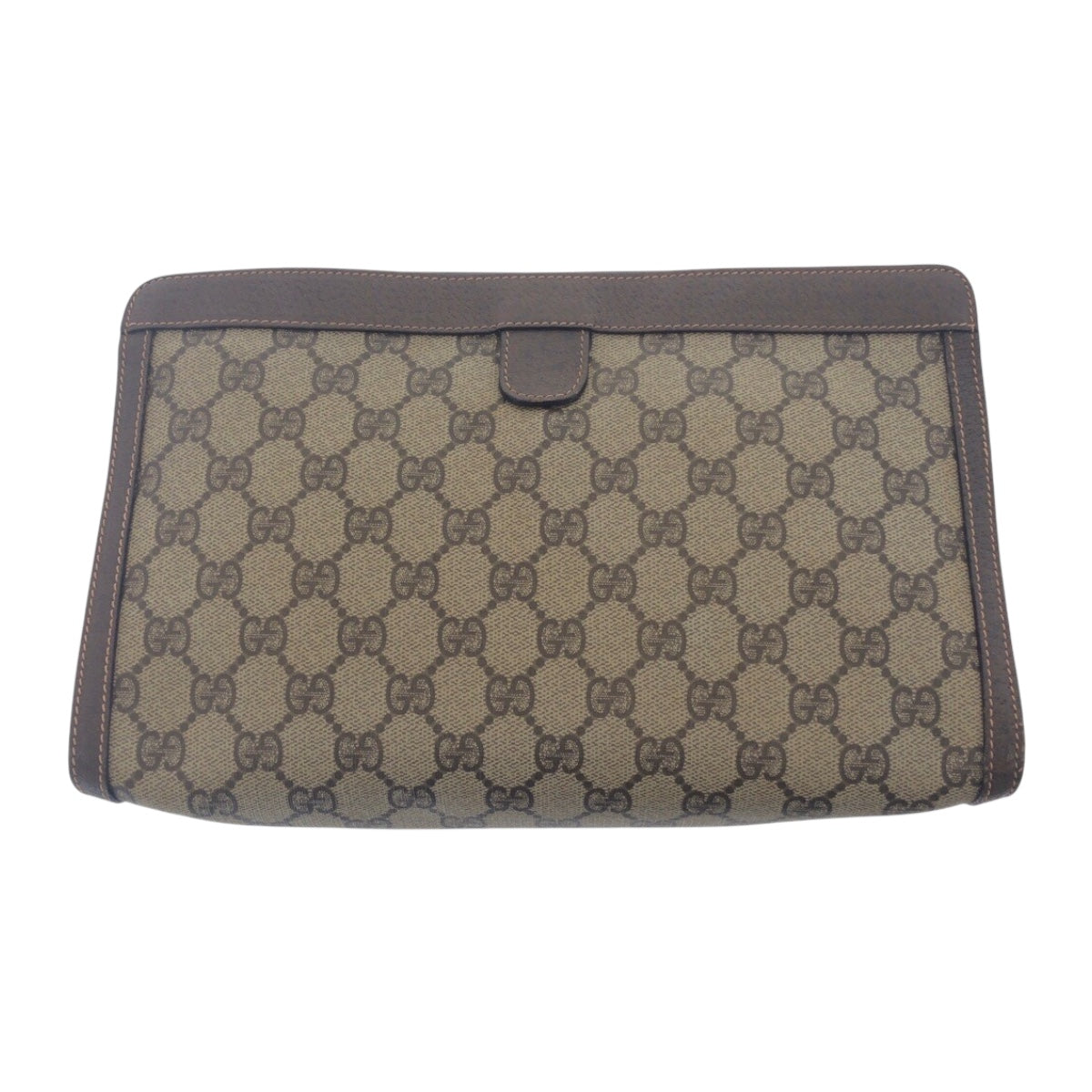 21263
GUCCI グッチ ヴィンテージ シェリーライン ブラウン ベージュ ゴールド金具 GGスプリームキャンバス / レザー 156 01 033 クラッチバッグ セカンドバッグ メンズ AB15