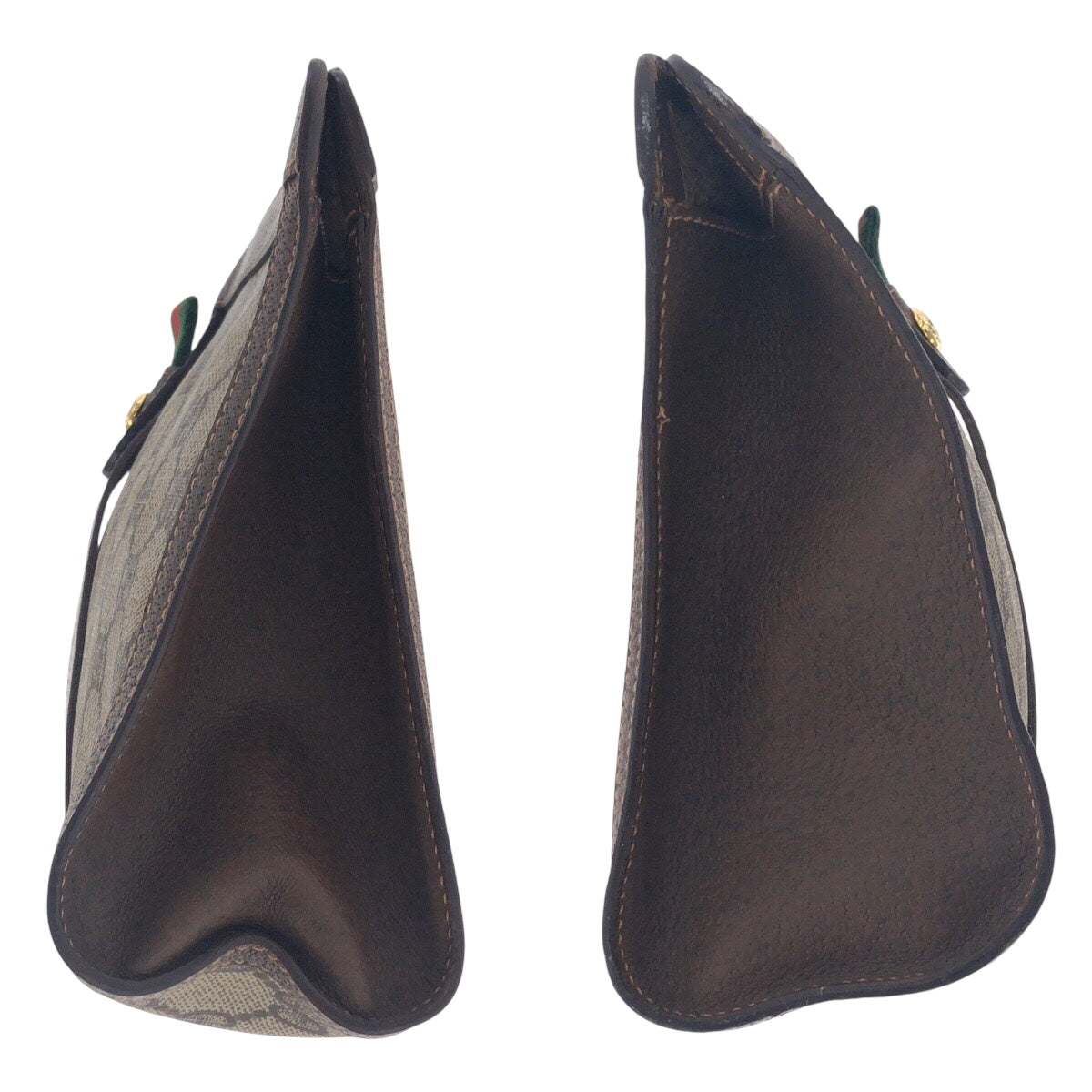 21263
GUCCI グッチ ヴィンテージ シェリーライン ブラウン ベージュ ゴールド金具 GGスプリームキャンバス / レザー 156 01 033 クラッチバッグ セカンドバッグ メンズ AB15