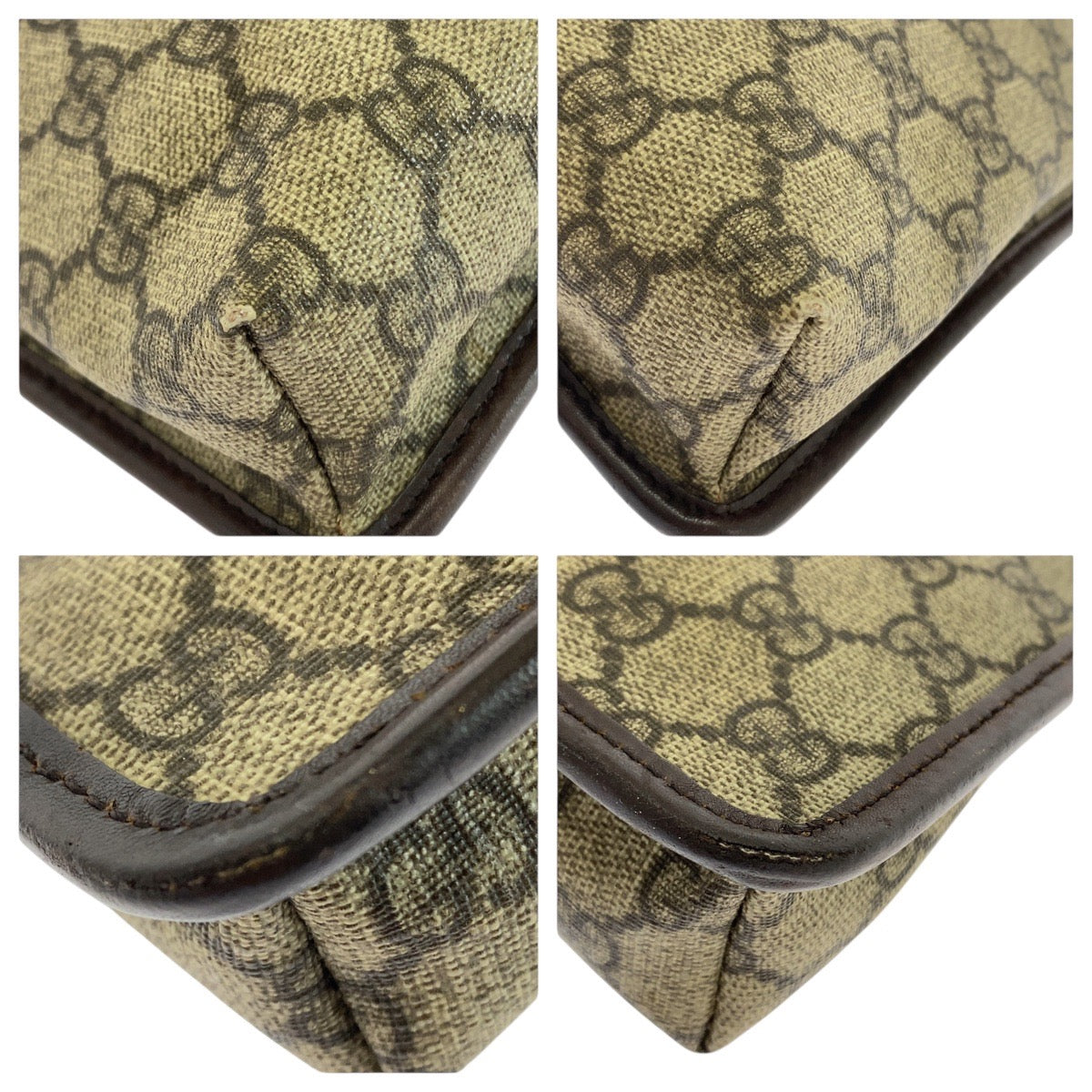 21269
GUCCI グッチ ベージュ ブラウン シルバー金具 GGスプリームキャンバス / レザー 92562 ショルダーバッグ レディース AB22