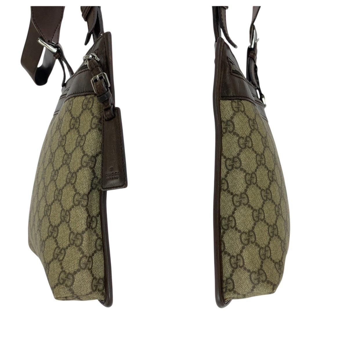 21269
GUCCI グッチ ベージュ ブラウン シルバー金具 GGスプリームキャンバス / レザー 92562 ショルダーバッグ レディース AB22