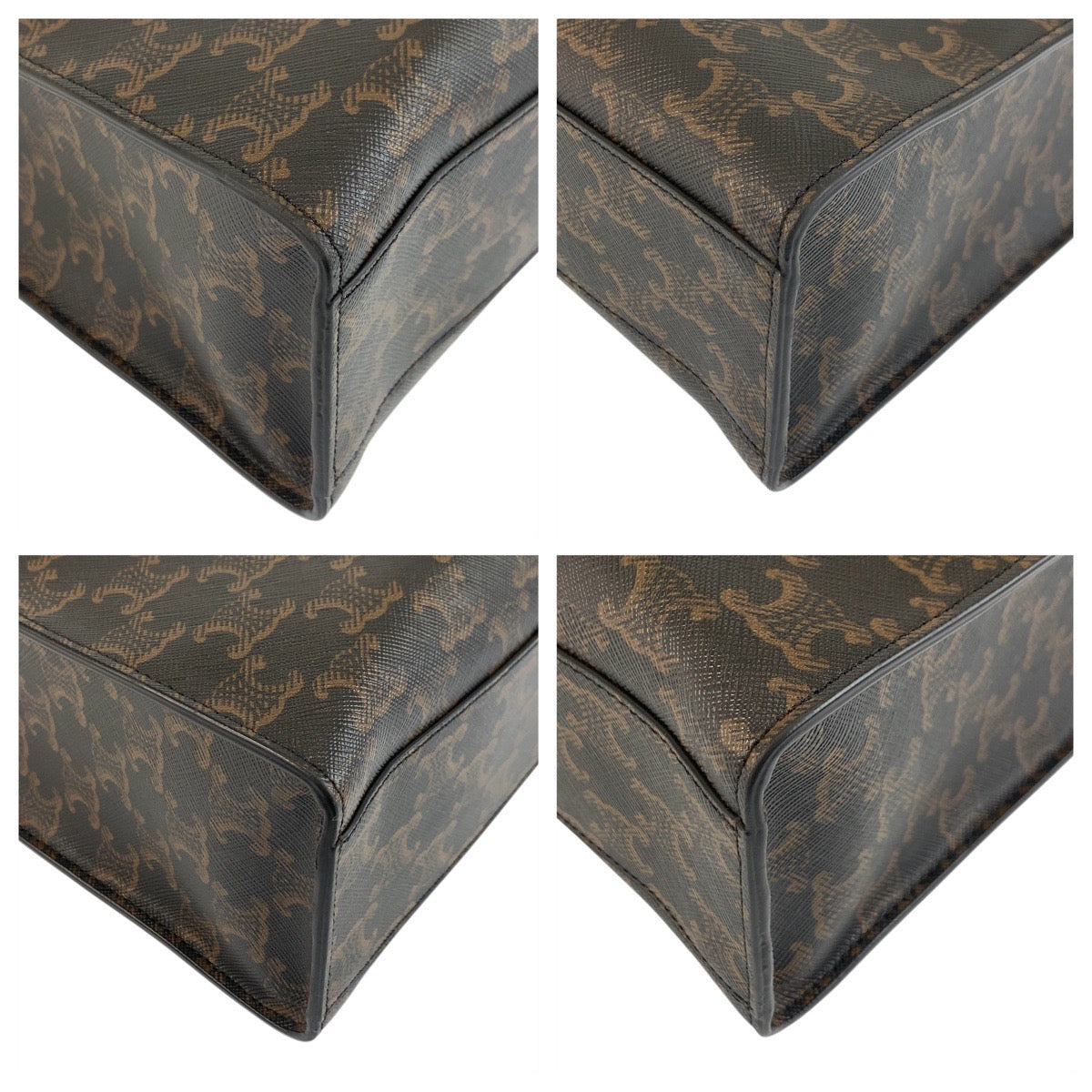 21270
CELINE セリーヌ トリオンフ バーティカルカバ ラージ ブラウン ブラック 黒 ゴールド金具 PVC / レザー S-SL-5109 トートバッグ 男女兼用 レディース ABP120