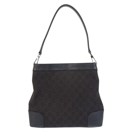 21271
GUCCI グッチ ブラウン シルバー金具 GGキャンバス / レザー 143745 ワンショルダーバッグ 肩掛け レディース AB