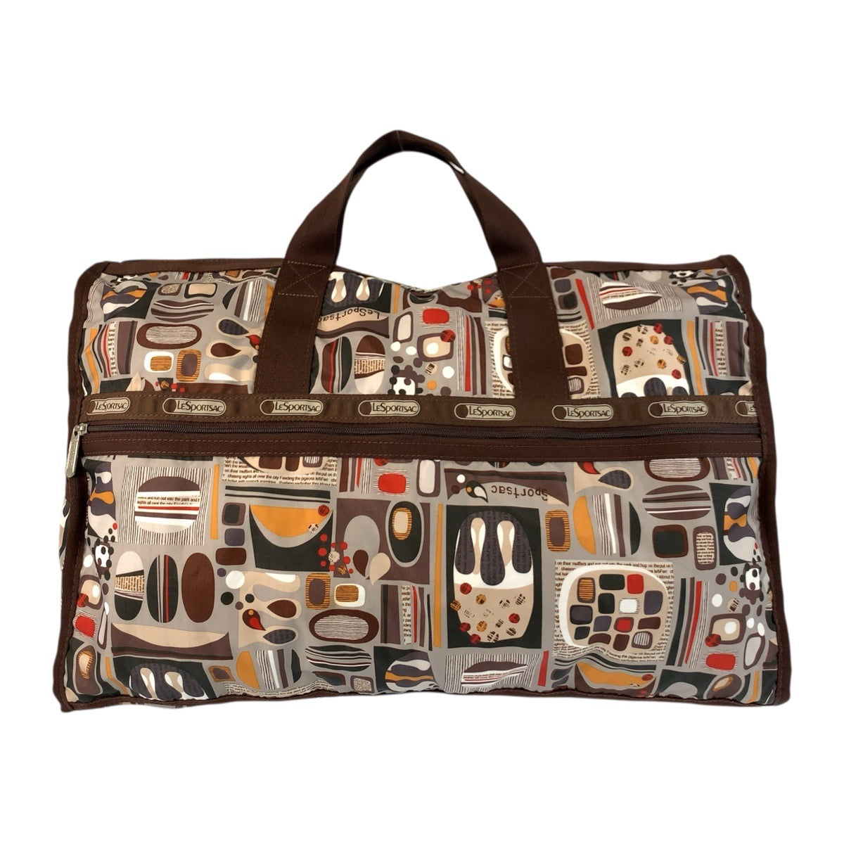 21272
LeSportsac レスポートサック ブラウン マルチカラー ナイロン ボストンバッグ ハンドバッグ レディース AB