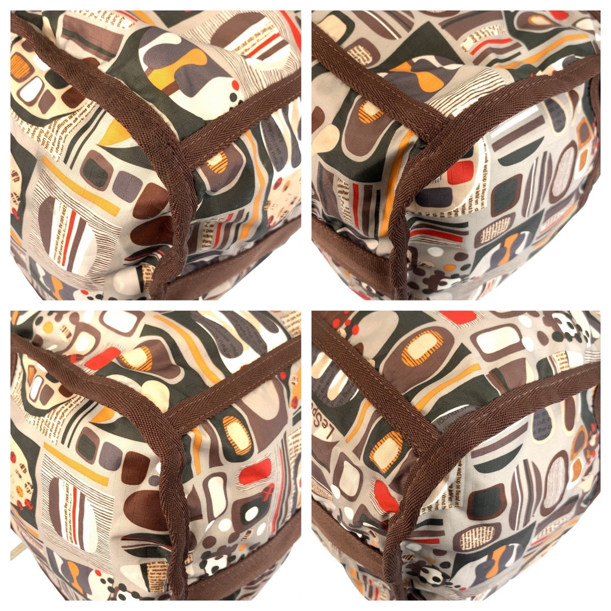 21272
LeSportsac レスポートサック ブラウン マルチカラー ナイロン ボストンバッグ ハンドバッグ レディース AB