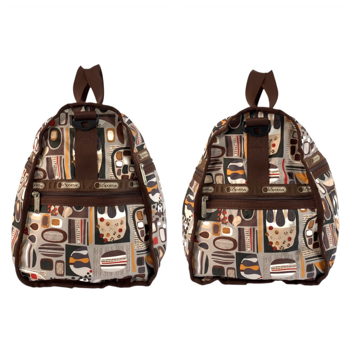 21272
LeSportsac レスポートサック ブラウン マルチカラー ナイロン ボストンバッグ ハンドバッグ レディース AB