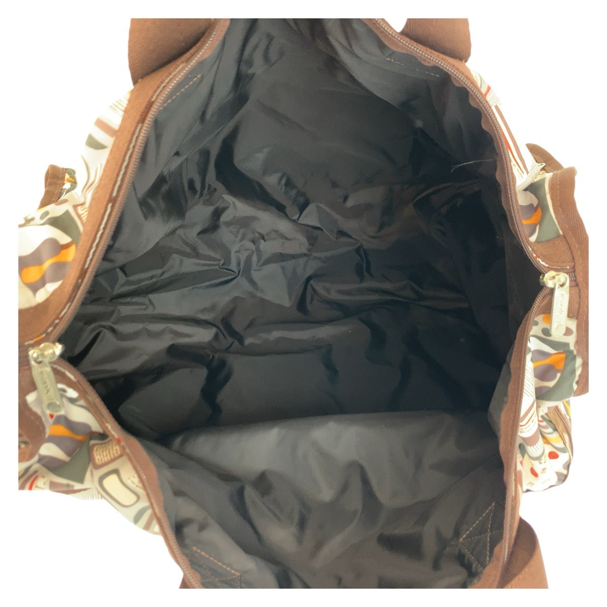 21272
LeSportsac レスポートサック ブラウン マルチカラー ナイロン ボストンバッグ ハンドバッグ レディース AB