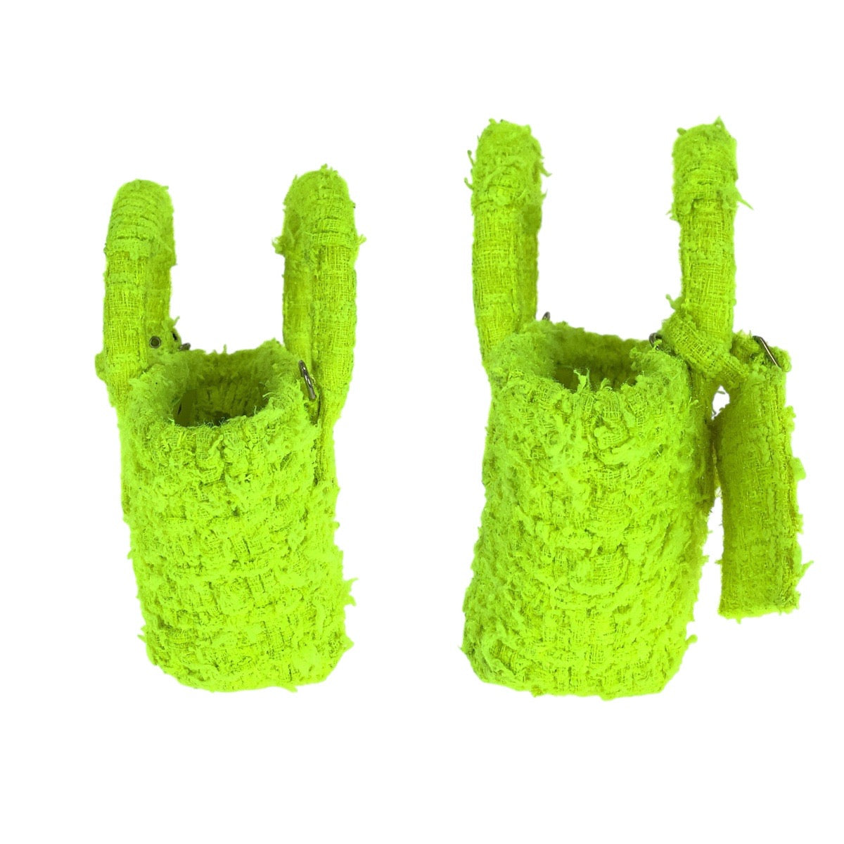 21274
BALENCIAGA バレンシアガ ビストロXXS ネオンイエロー シルバー金具 ツイード / レザー 678028 ハンドバッグ ショルダーバッグ バスケット レディース ABP