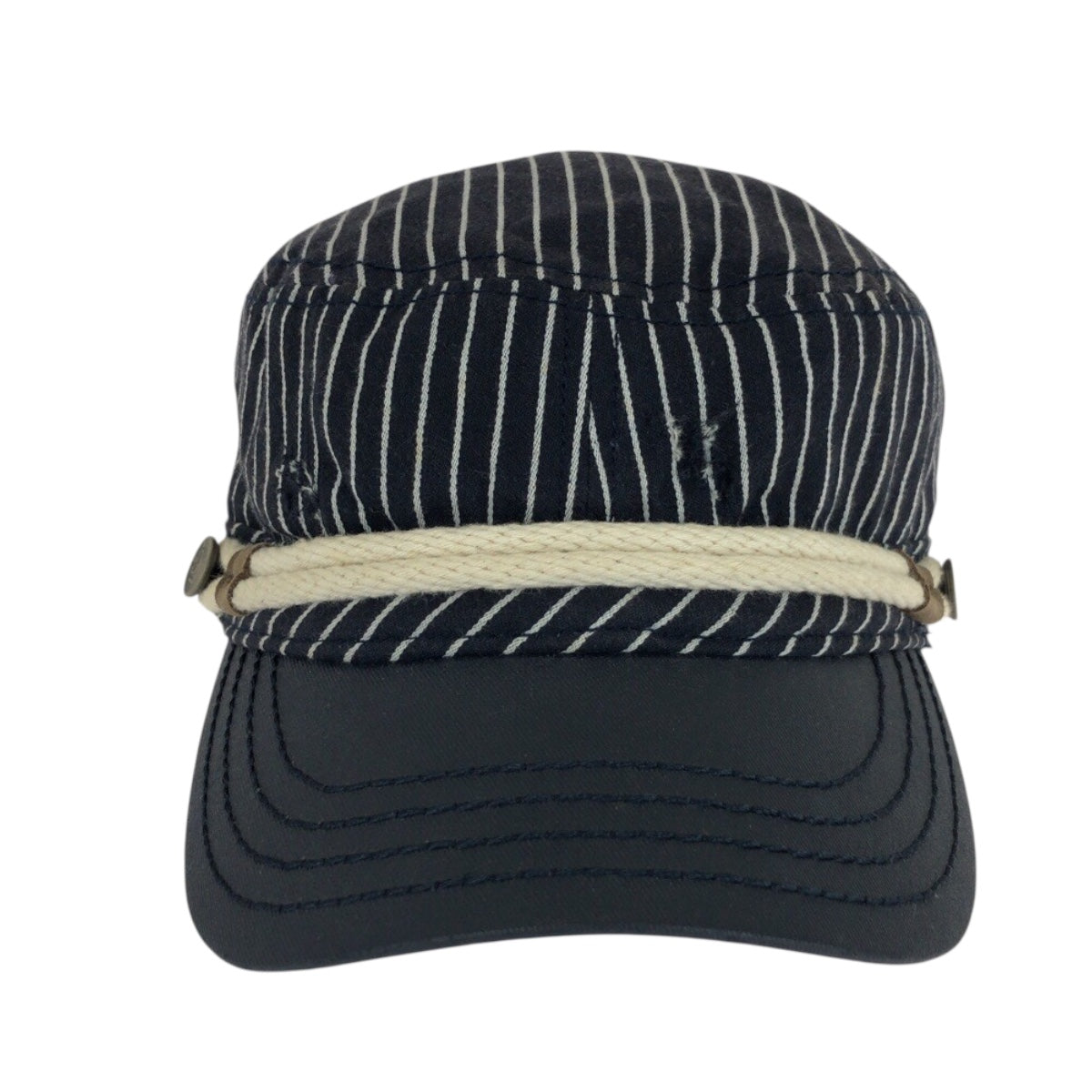 21277
DIESEL ディーゼル ネイビー ホワイト コットン / 牛革 キャスケット メンズ ABP