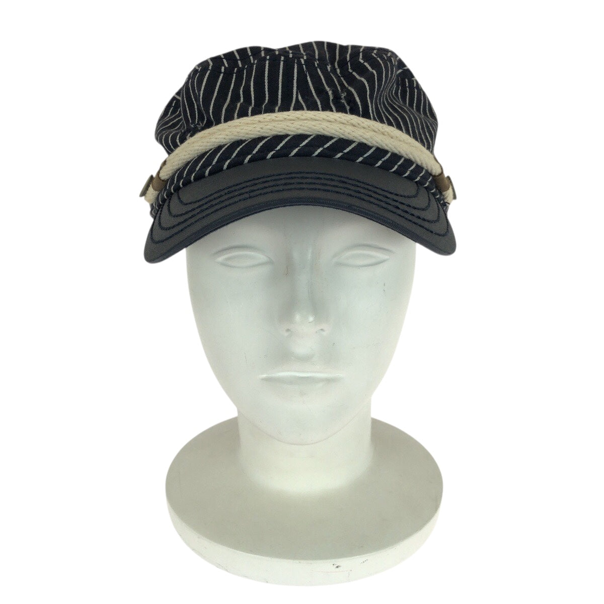 21277
DIESEL ディーゼル ネイビー ホワイト コットン / 牛革 キャスケット メンズ ABP