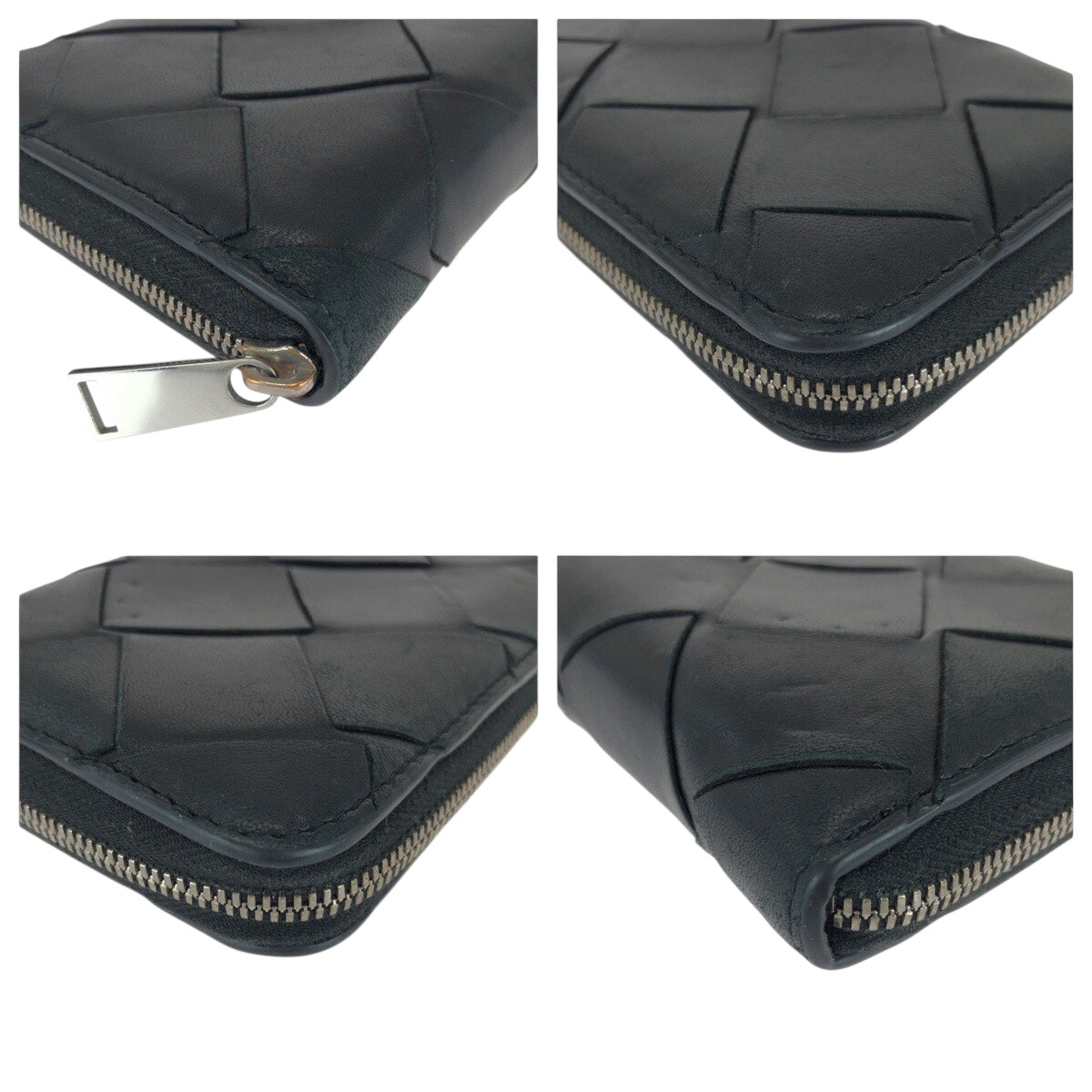 21278
BOTTEGAVENETA ボッテガヴェネタ マキシイントレチャート ブラック 黒 シルバー金具 レザー P008269697 長財布 ロングウォレット メンズ AB35